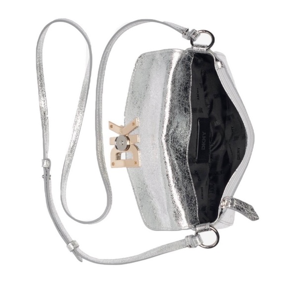 DKNY • Silver Milano Downtown Crossbody Bag - Picture 5 of 12